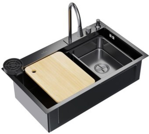 Кухонная мойка Mixline Pro 552104 черный графит, с сифоном