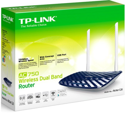 Wi-Fi роутер TP-Link Archer C20 V1