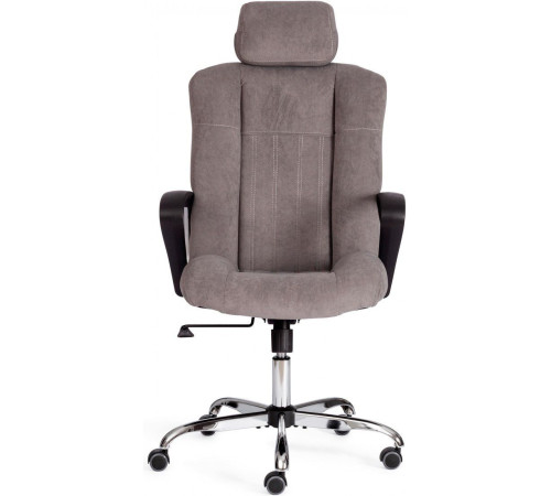Офисное кресло TetChair Oxford хром/флок серый