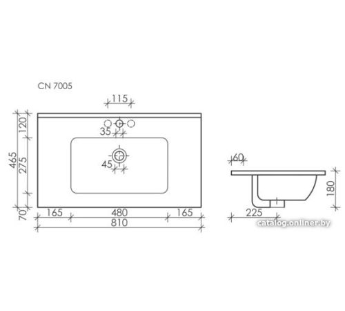 Умывальник Ceramica Nova Element CN7005MB