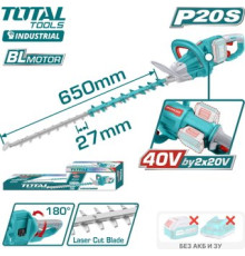 Кусторез Total THTLI40028 без АКБ