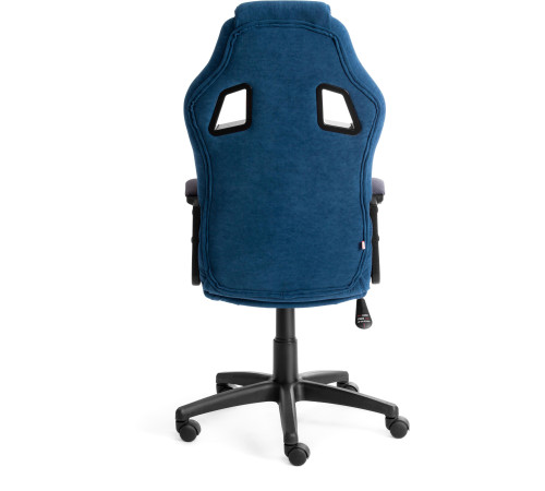 Кресло TetChair Driver флок/ткань, синий/серый