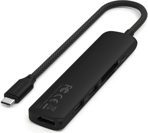 Док-станция Satechi 6-in-1 USB-C Slim Multiport Adapter ST-P6SK черный