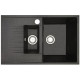 Кухонная мойка БелЭворс Forma R + смеситель W74004-2 + дозатор L405F черный