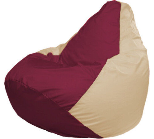 Кресло-мешок Flagman Груша Макси Г2.1-304 бежевый/бордовый