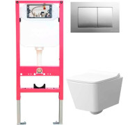 Унитаз подвесной Керамин Тобаго R Slim МЛ Премиум c кнопкой K5236-К-EEA4