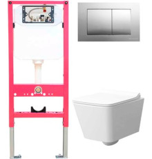 Унитаз подвесной Керамин Тобаго R Slim МЛ Премиум c кнопкой K5236-К-EEA4