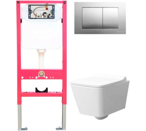 Унитаз подвесной Керамин Тобаго R Slim МЛ Премиум c кнопкой K5236-К-EEA4