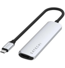 Док-станция Satechi 4-in-1 USB-C Slim Multiport Adapter 4K ST-P4SS серебристый