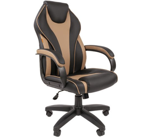 Офисное кресло CHAIRMAN 299 экопремиум, черный/бежевый