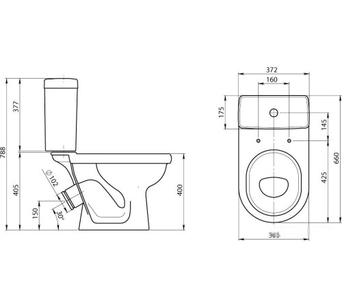 Унитаз Santeri Визит Стандарт [1.P405.3.S00.00B.F]