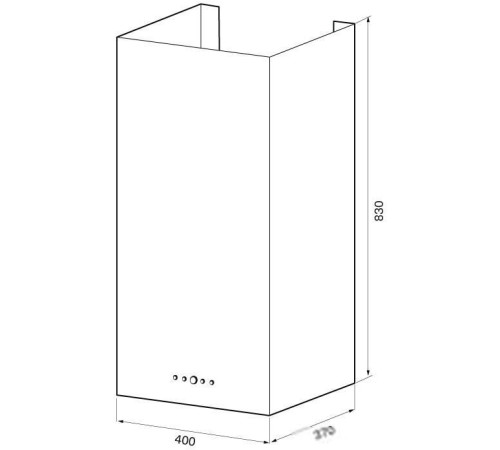 Кухонная вытяжка Krona Dita R 400 PB нержавеющая сталь