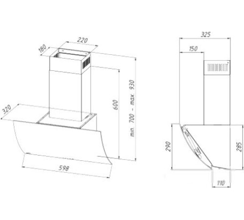 Кухонная вытяжка Akpo Clarus eco 60 WK-4 черный