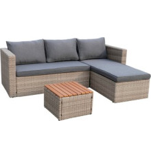 Набор садовой мебели Garden Story Окланд GS003 ротанг светло-серый/серый