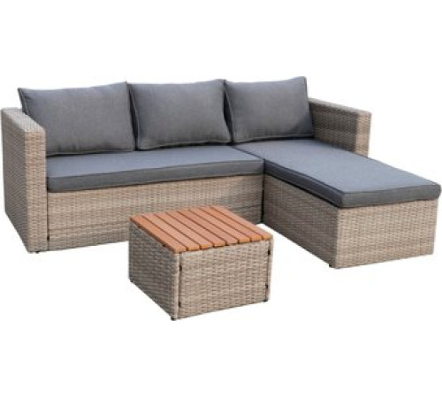 Набор садовой мебели Garden Story Окланд GS003 ротанг светло-серый/серый