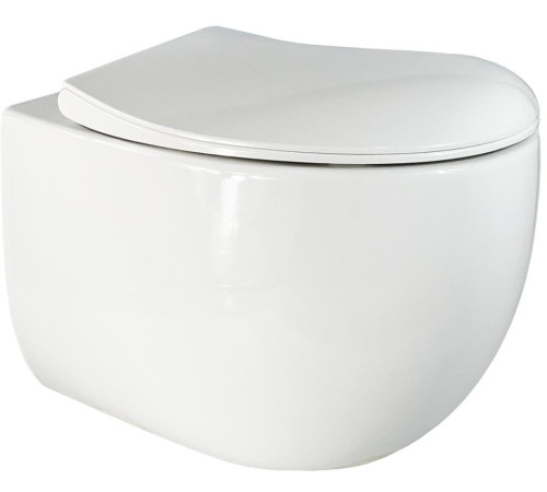 Унитаз подвесной Roxen Egg в комплекте с инсталляцией StounFix Dual Fresh 6 в 1 968442 кнопка: сатин