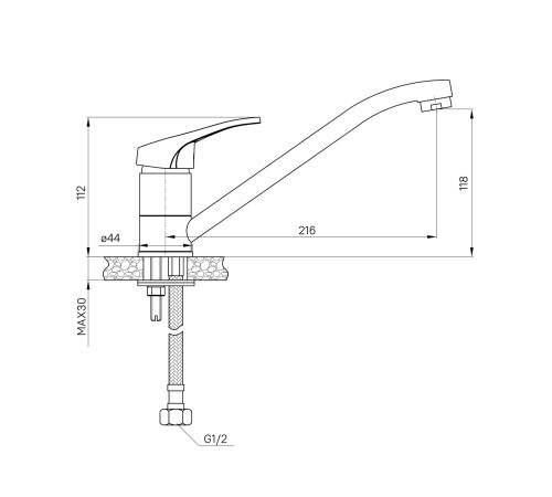Смеситель Milardo Meal M06SBR0M05