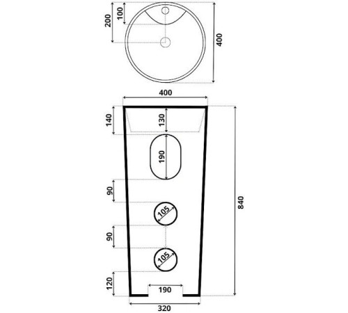 Умывальник Roxen Florence 570910