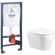 Унитаз подвесной Grado GD-W201T + GROHE Rapid SL 39504000 с кнопкой смыва