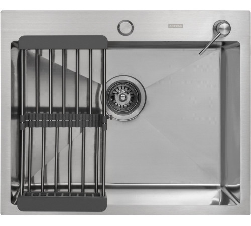 Кухонная мойка ARFEKA ECO AR мойка 600*500, коландер, дозатор SATIN DECOR MILLET GRAINS