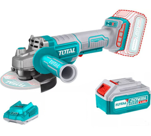 Угловая шлифмашина Total TAGLI2111561 с 1-им АКБ, кейс