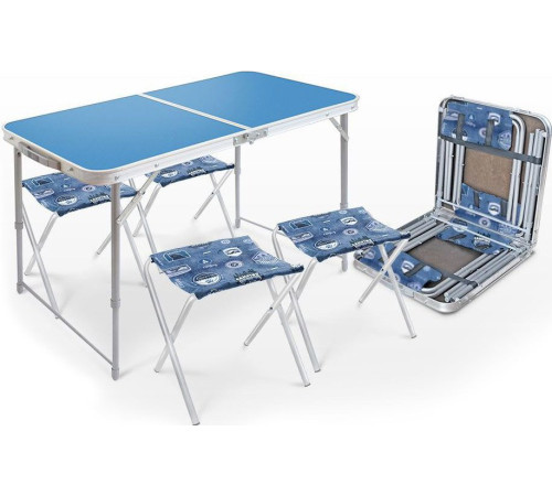 Стол со стульями Nika складной стол влагостойкий и 4 стула ССТ-К2 хаки