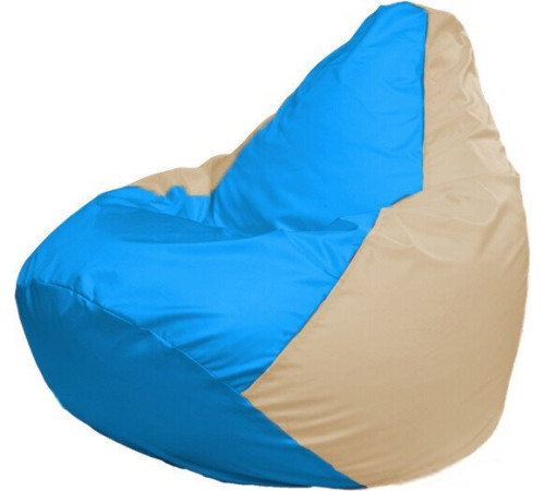 Кресло-мешок Flagman Груша Макси Г2.1-275 бежевый/голубой