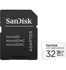 Карта памяти SanDisk High Endurance microSDHC SDSQQNR-032G-GN6IA 32GB с адаптером