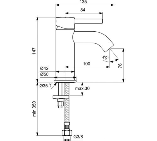 Смеситель Ideal Standard Ceraline BC268XG