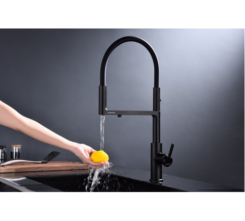 Смеситель Paulmark Tornado TO213402-B вороненая сталь/беретта