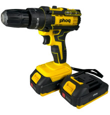 Ударная дрель-шуруповерт PHOQ DYDB1-1 с 2-мя АКБ, кейс