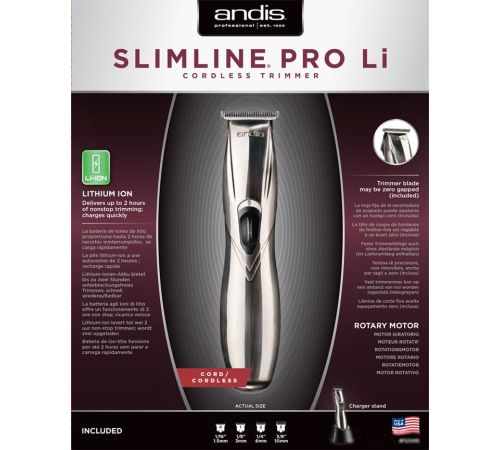 Машинка для стрижки волос Andis Slimline Pro Li T-Blade хром