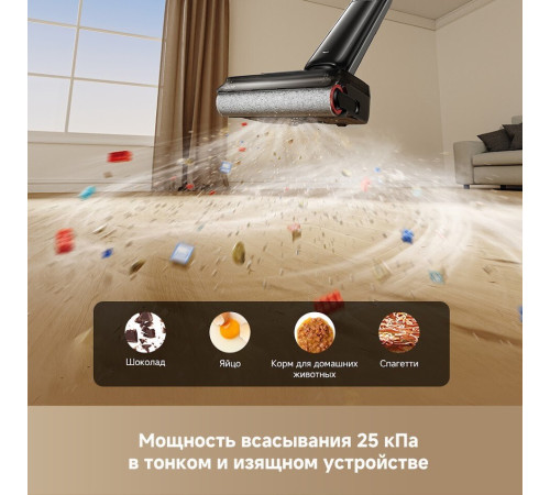 Вертикальный моющий пылесос Dreame G12 Wet and Dry Vacuum HHR32A евровилка, черный