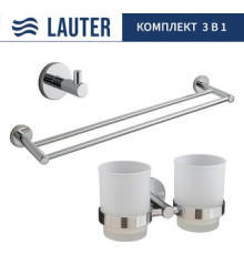 Набор аксессуаров для ванной Lauter 21SH72081 + 21SH72091 + 21SH70021 Chrome, 3 предмета