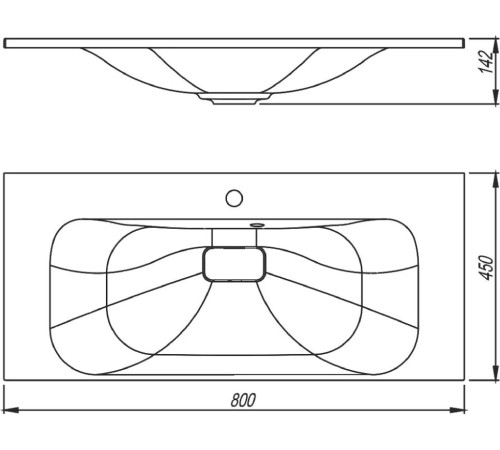 Умывальник Symbolite Фортуна 80x45