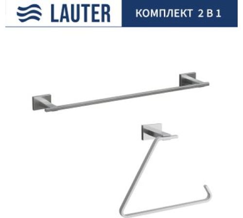 Набор аксессуаров для ванной Lauter 21TS1017 + 21TS1015 Chrome, 2 предмета