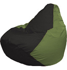 Кресло-мешок Flagman Груша Супер Мега 4XL Г5.1-399 черный/оливковый