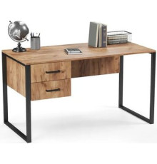 Стол Soma Slava 135x66 дуб крафт золотой/черный