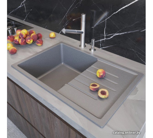 Кухонная мойка Mixline ML-GM19 551983 темно-серый