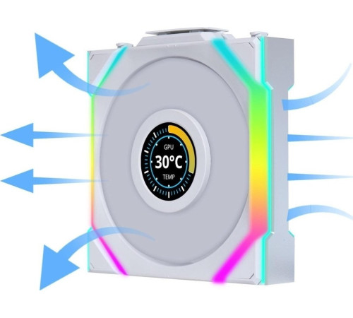Вентилятор для корпуса Lian Li Uni Fan SL 120 Wireless LCD Reverse G99.12RSLLCD1W1W.R0