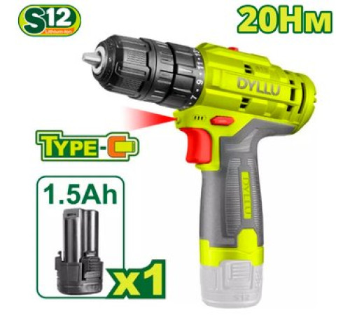 Дрель-шуруповерт Dyllu DTCDS520 с 1-им АКБ
