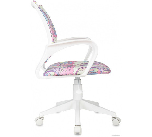 Офисное кресло Бюрократ Burokids 1W 1942510 мультиколор розовая луна/пластик белый