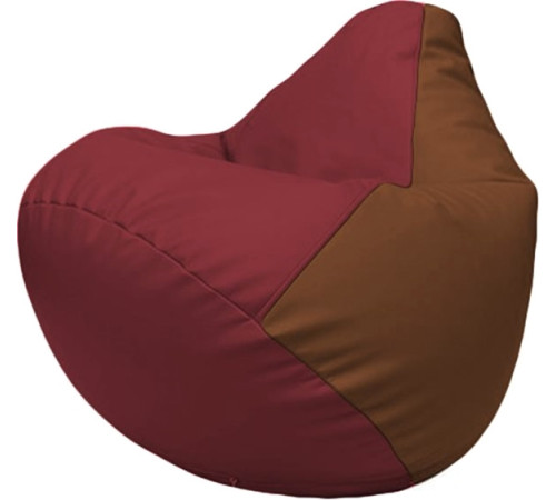 Кресло-мешок Flagman Груша Макси Г2.3-2107 бордовый/коричневый