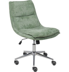 Офисное кресло AksHome Lola зеленая рогожка GY91-14/хром