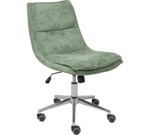 Офисное кресло AksHome Lola зеленая рогожка GY91-14/хром