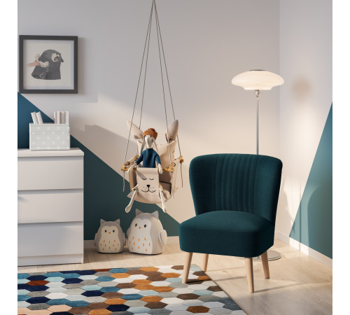 Интерьерное кресло Mio Tesoro Унельма Twist 12 Petrol Turquoise