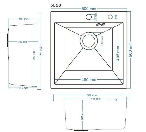 Кухонная мойка Schtoff Best Decor Silver 5050
