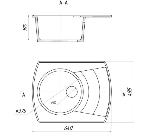 Кухонная мойка Gerhans A01 оникс