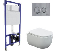 Унитаз подвесной Berges Wasserhaus Ventas Rimless 043241 с сиденьем