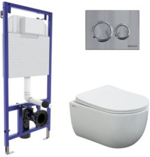 Унитаз подвесной Berges Wasserhaus Ventas Rimless 043241 с сиденьем